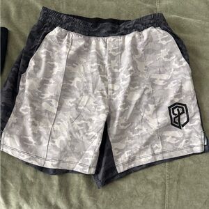 Born Primitive Light Gray Camouflage Athletic Shorts